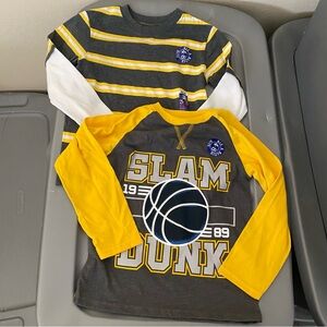 Bundle of 2 boys long sleeve shirts Basketball size 4
